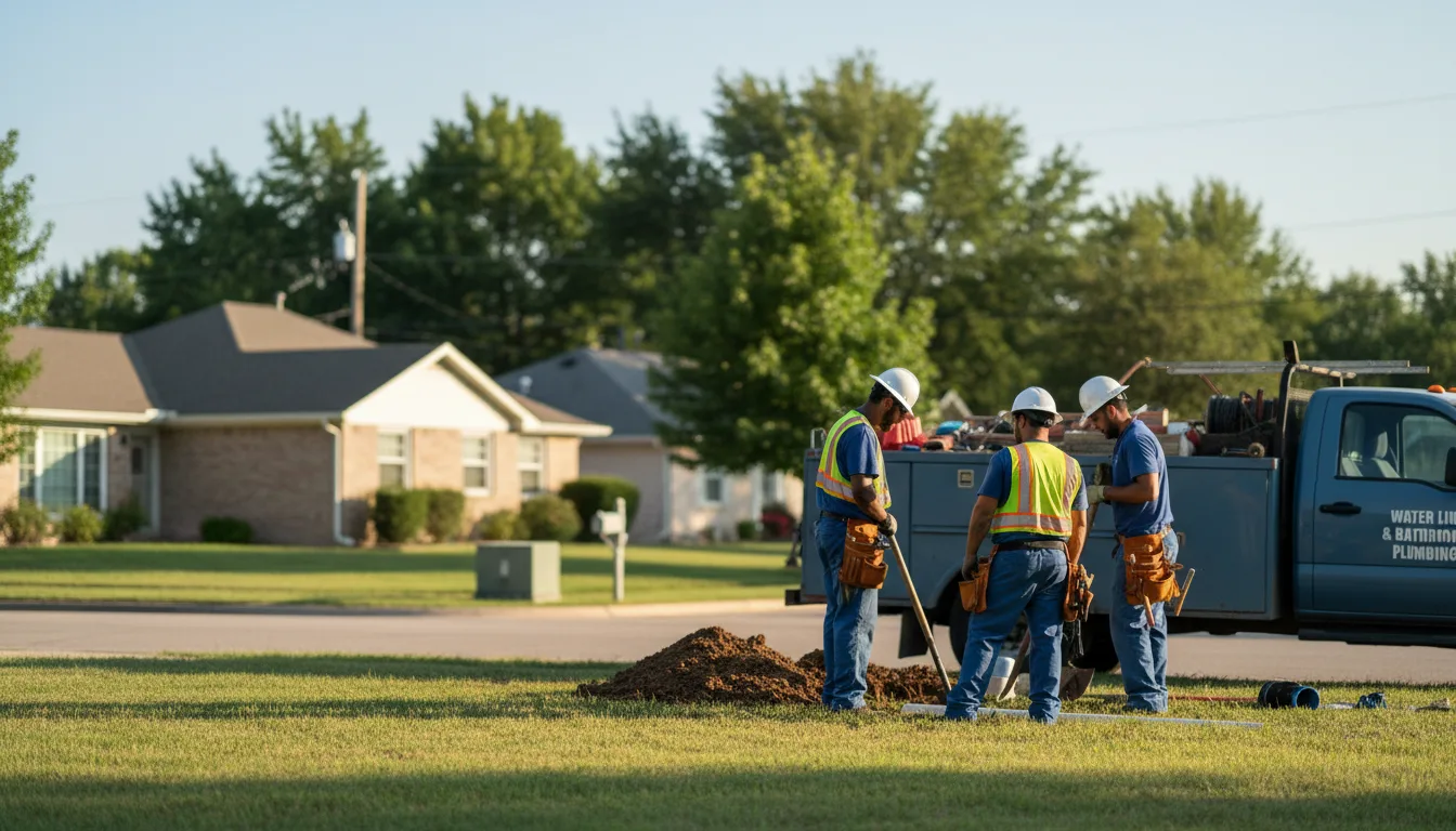 Residential water line and bathroom plumbing service in Thaxton, MS